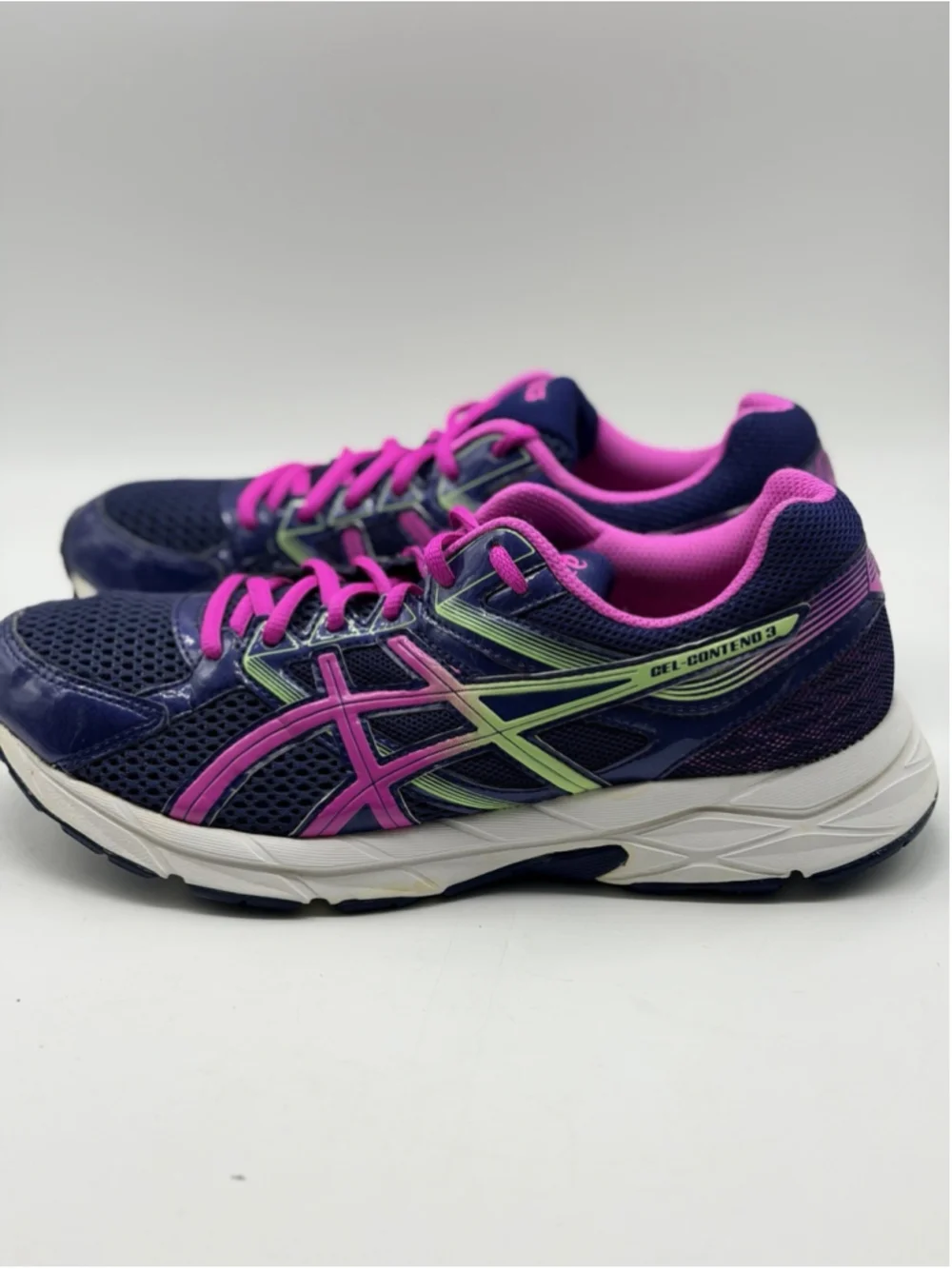 ASICS Gel Contend 3 Womens Running Shoes Blue Pink Athletic Sneakers 8.5 - Picture 2 of 10
